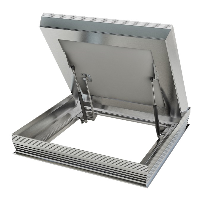 Заполняемый алюминиевый люк в подвал Премьер Хаммер на петлях и амортизаторах