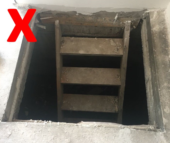 Подготовка напольных проемов под люк в подвал